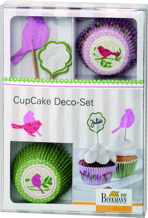Birkmann Cupcake Deco Set, Bird (36-Pcs)
